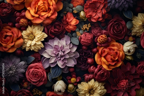 A selection of flower backgrounds that add a touch of nature's grace to your creative work © KerXing