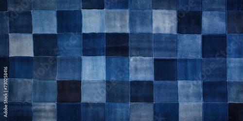 Indigo square checkered carpet texture