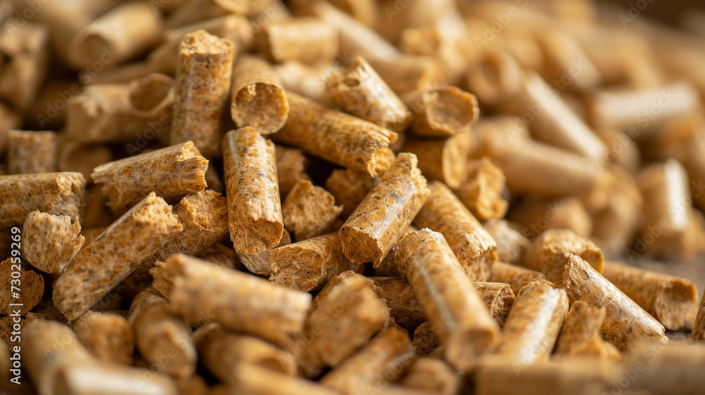 Natural wood pellet background Natural wood pellet background