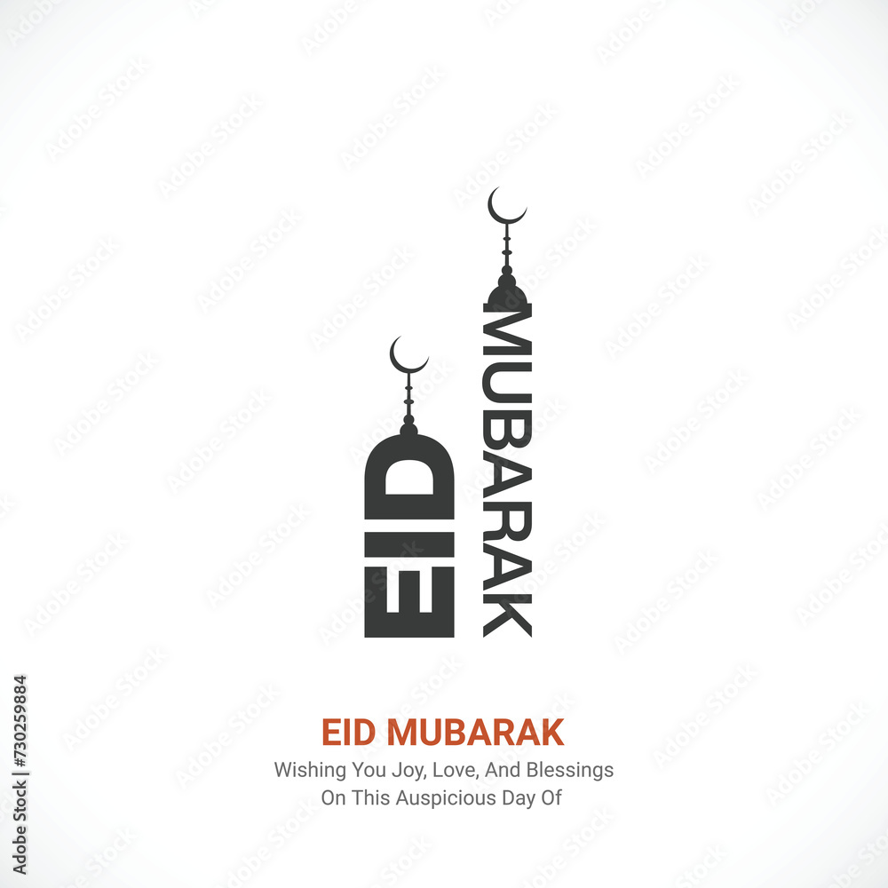 Eid Mubarak. Eid Mubarak creative ads design. social media poster, vector, 3D illustration. 