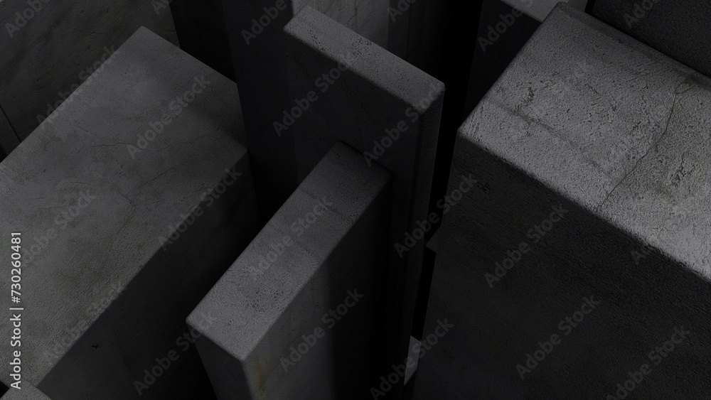 Fototapeta premium focus on abstract cement 3D urban background