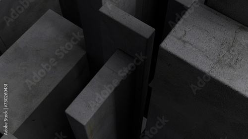 focus on abstract cement 3D urban background