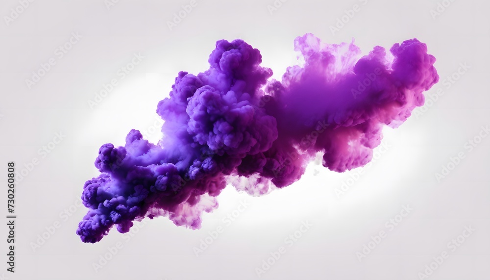 Abstract Purple explosion smoke isolated on a transparent background. Ai generate