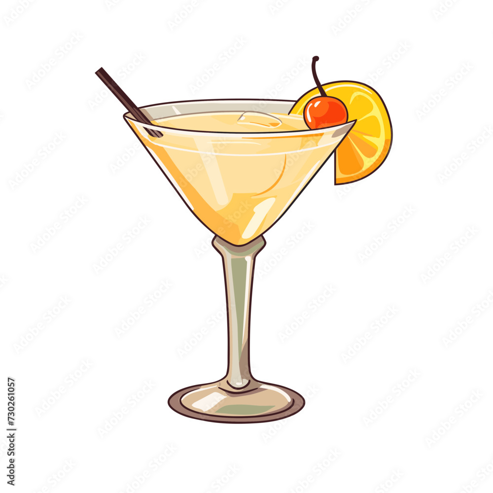 margarita cocktail with lemon and lime and cherry vector illustration isolated transparent background, cut out or cutout t-shirt design margarita cocktail with lemon and lime and cherry vector illustration isolated transparent background, cut out or cutout t-shirt design