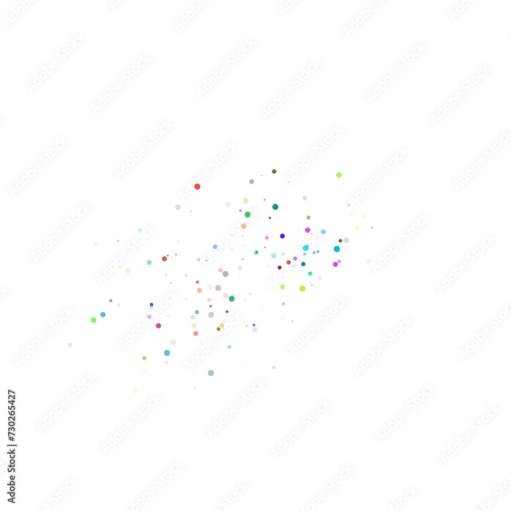 Naklejka premium Colorful confetti glitter on transparent background