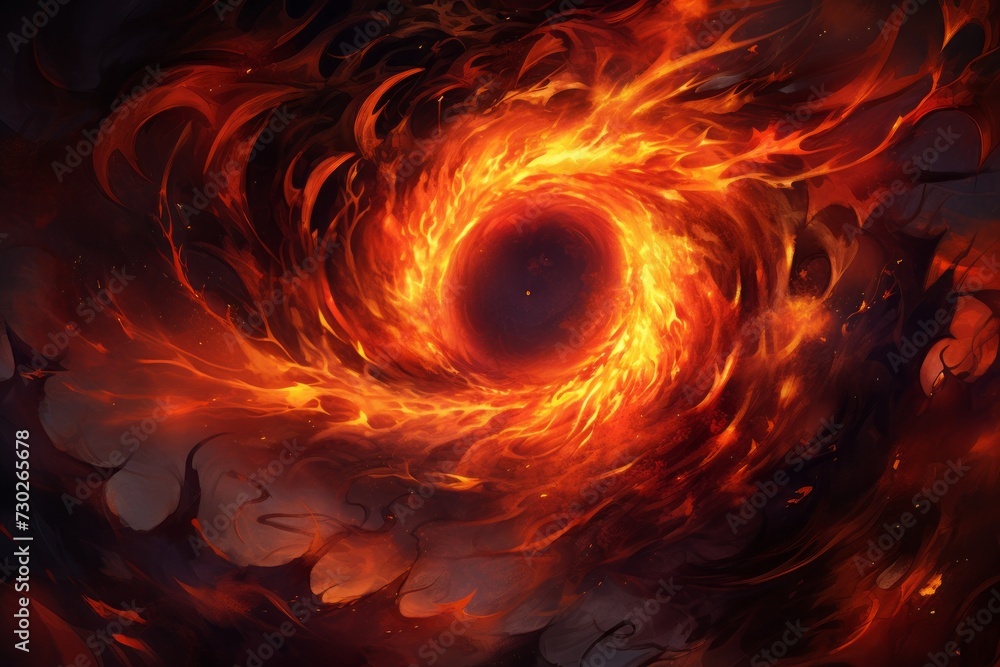 Mesmerizing fire background with a fiery vortex drawing the eye in ...