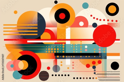 A Pearl poster featuring various abstract design elements  in the style of pop art