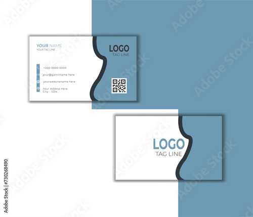 Business card design template, Clean professional business card template,