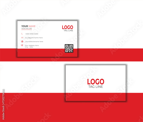 Business card design template, Clean professional business card template,