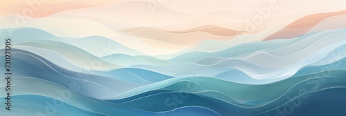watercolor background with various wave shapes color fields photo