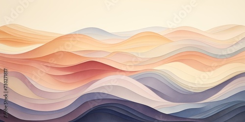 watercolor background with various wave shapes color fields