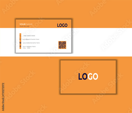 Business card design template, Clean professional business card template,