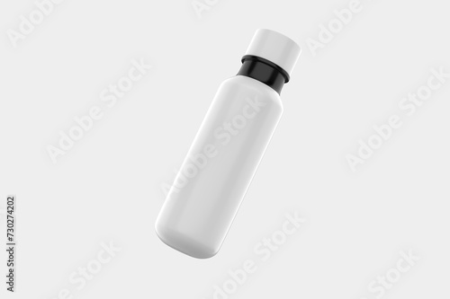 Wallpaper Mural Blank cosmetic bottle mockup. Pump package, spray tube. shampoo bottle, lastic container design.Liquid moisturizer glossy package. 3d illustration Torontodigital.ca
