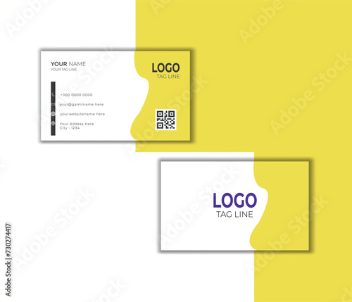 Business card design template, Clean professional business card template,