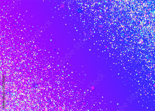 Holographic Effect. Transparent Glitter. Falling Poster. Modern Ribbon. Party Paper. Laser Surprise Explosion. Glare Concept. Pink Happy Confetti. Purple Holographic Effect