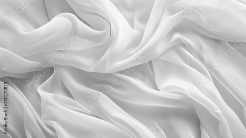 Soft white satin with elegant waves, creating a serene and luxurious backdrop.