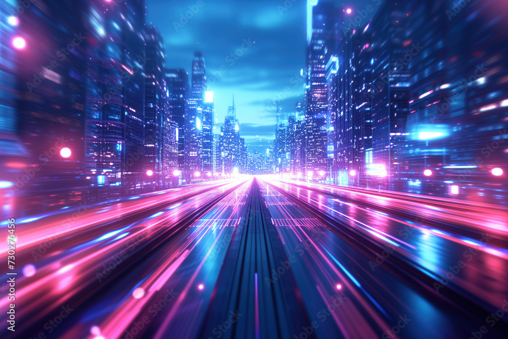 Fototapeta premium An abstract dynamic background symbolizing progress, future, dynamic, change, speed. Background image. Created with Generative AI technology