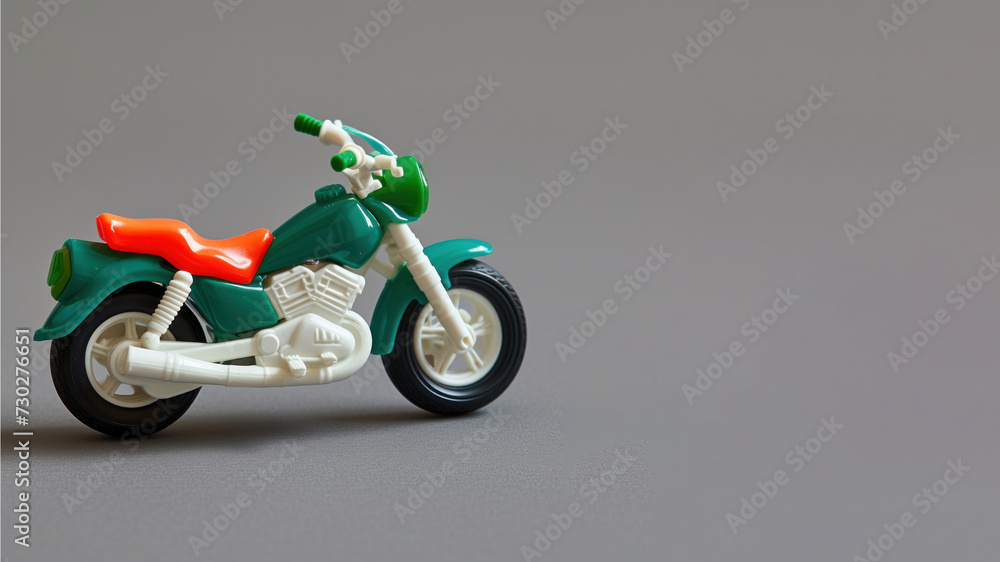 Motorcycle toy for high speed on the table, sport concept
