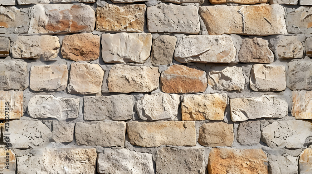A Stone Wall Made of Different Colored Rocks A Stone Wall Made of Different Colored Rocks