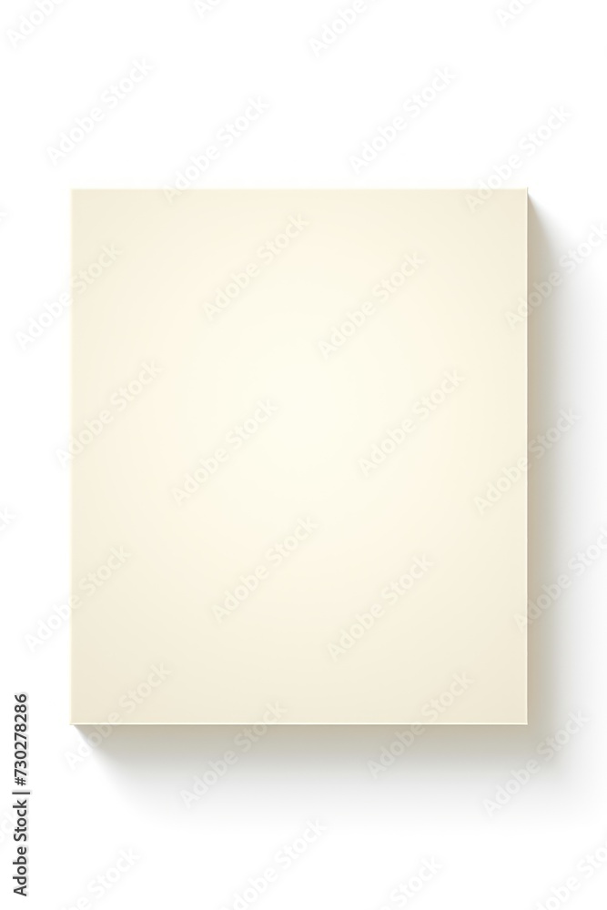 Ivory square isolated on white background