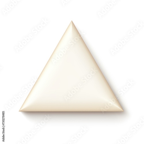 Ivory triangle isolated on white background