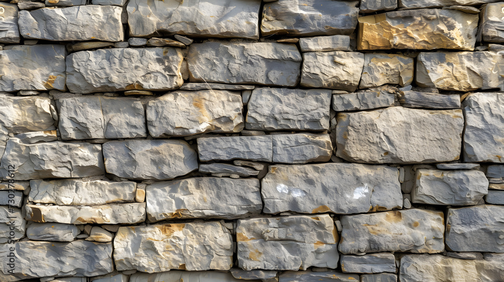 Stone Wall Constructed With Small Rocks