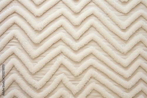 Ivory zig-zag wave pattern carpet texture background