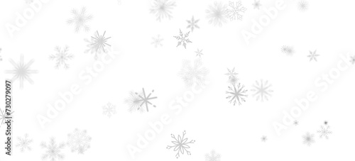 Sparkling Snowfall: Dynamic 3D Illustration of Falling Christmas Snowflakes