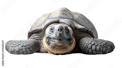 Close Up of a Turtle on a White Background