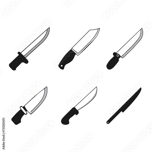 knife icon vector