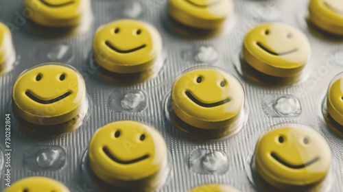Smile in Every Dose: Cheerful Yellow Smiley Face Pill Packaging