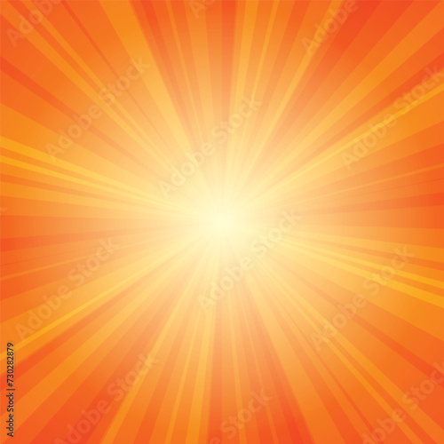 Sunburst vector illustration with radiant background, conveying retro aesthetic