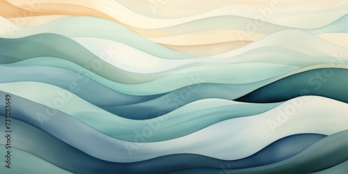 a watercolor background with various waves and wave shapes