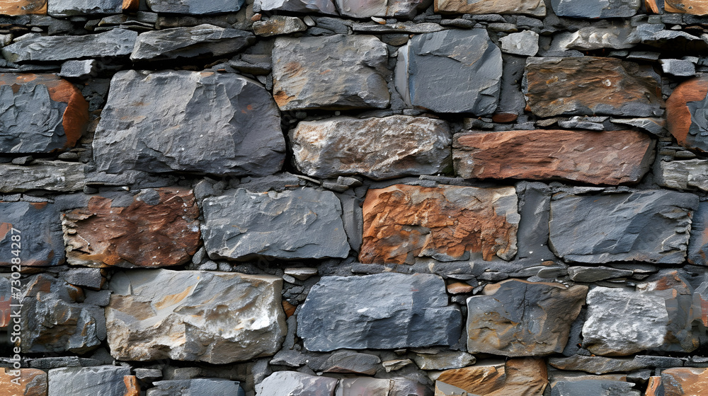 A Stone Wall With Multiple Colored Rocks A Stone Wall With Multiple Colored Rocks