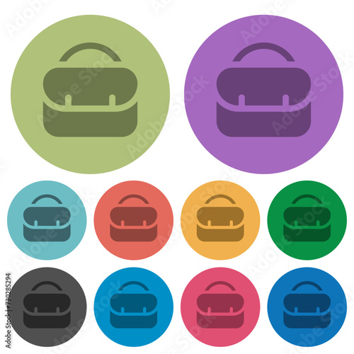 Rounded briefcase color darker flat icons