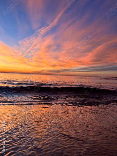 sunset over the sea