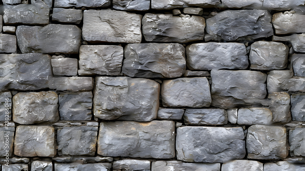 Obraz premium Close Up of a Stone Wall Made of Rocks