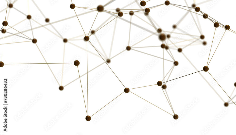 Neural network 3D illustration. Big data and cybersecurity Neural network 3D illustration. Big data and cybersecurity