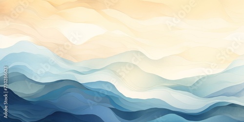 a watercolor background with various waves and wave shapes