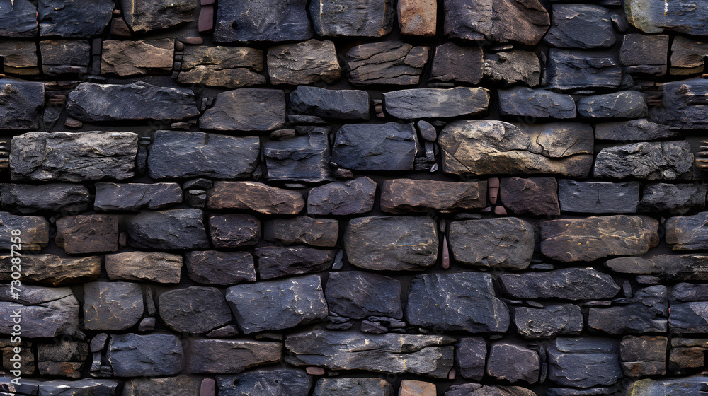 Stone Wall Constructed With Small Rocks