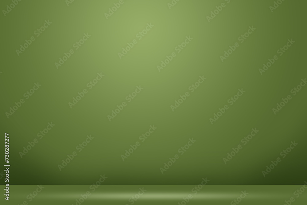 Solid Olive Drab Color Background. Empty Room Wall for Product Display. Beautiful Studio Background for Advertisement. 3d Render Background. Abstract wall Design. Interior Room Wall with Floor. Solid Olive Drab Color Background. Empty Room Wall for Product Display. Beautiful Studio Background for Advertisement. 3d Render Background. Abstract wall Design. Interior Room Wall with Floor.