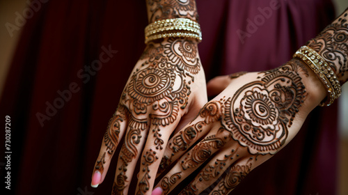 Bridal Mehendi Art. Henna Tattoo for Indian Bride.