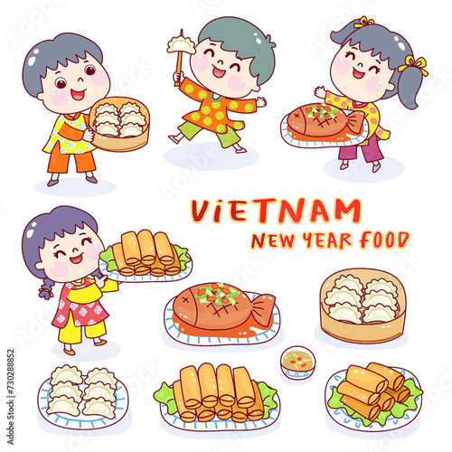 Set Vietnam New Year Food.