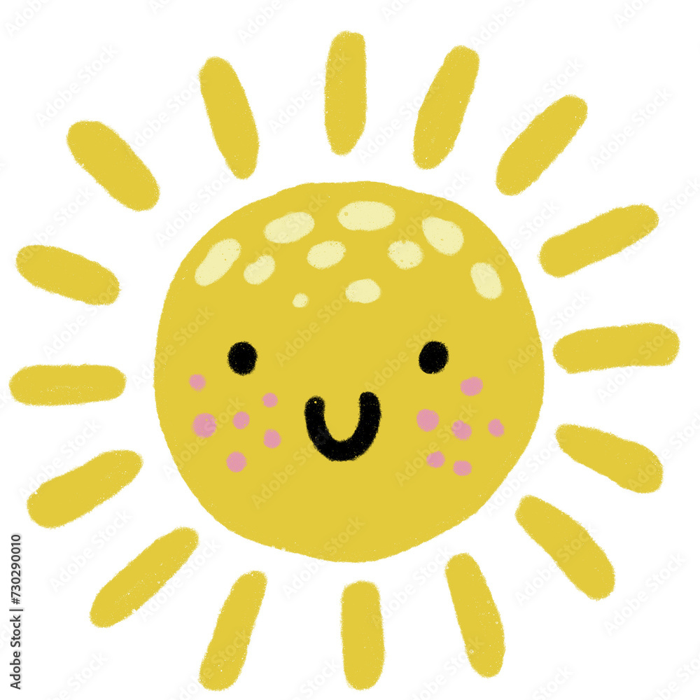 kids illustration sun