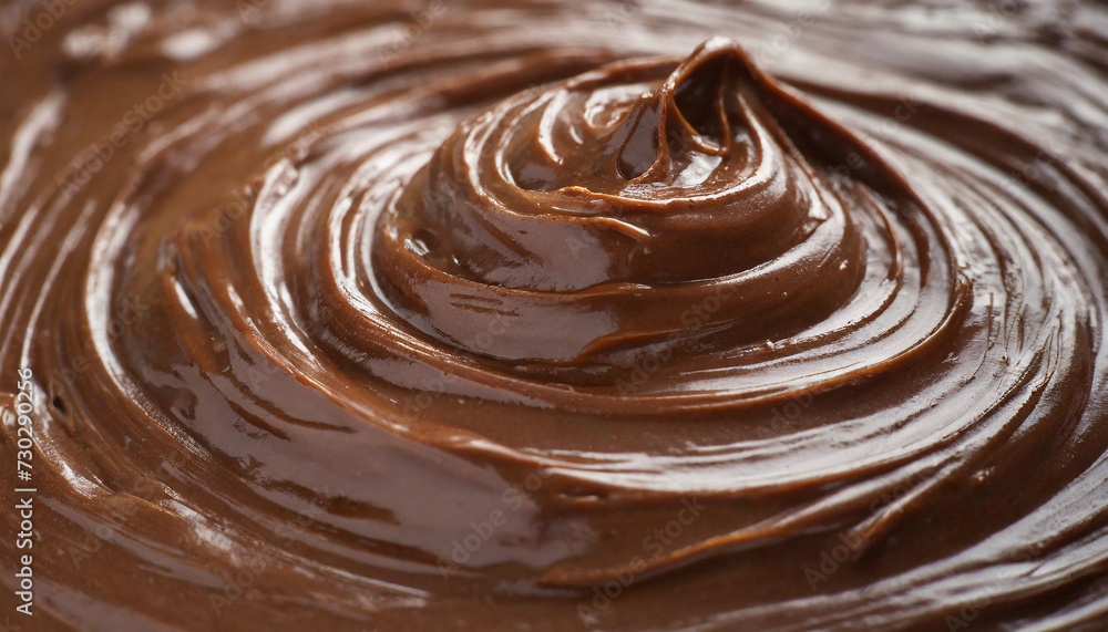 Rich, creamy chocolate spread on textured surface, dark and inviting, perfect for food blogs or dessert recipes Rich, creamy chocolate spread on textured surface, dark and inviting, perfect for food blogs or dessert recipes