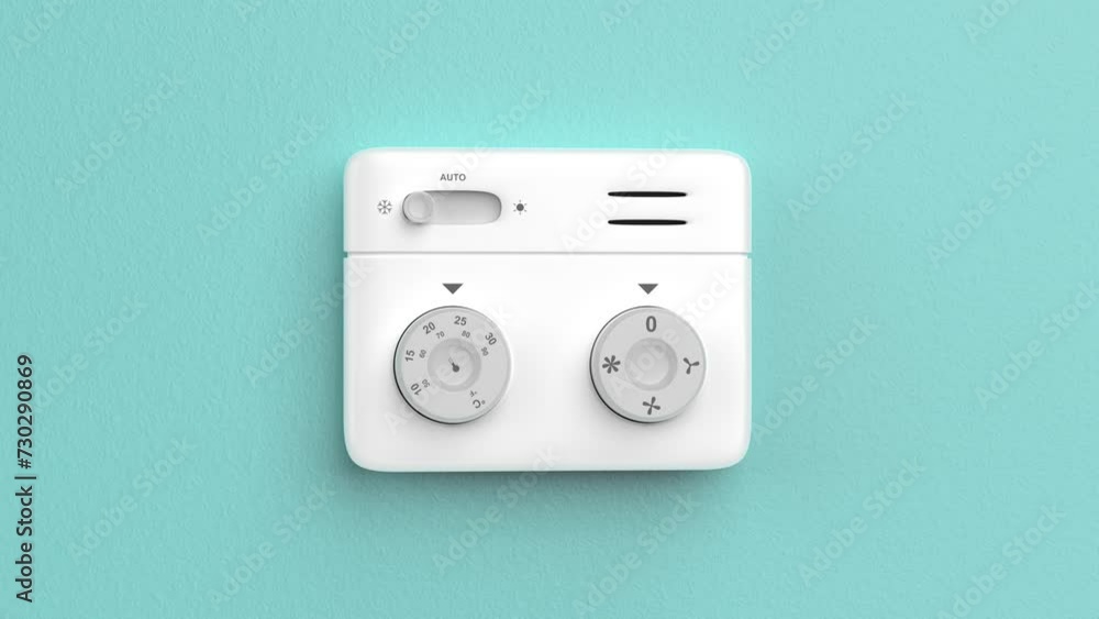 Mechanical thermostat on the wall Mechanical thermostat on the wall
