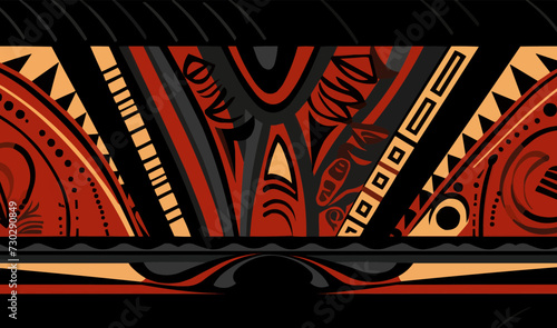 tribal background abstract geometric shape pattern, yombe art vector wallpaper seamless illustration photo