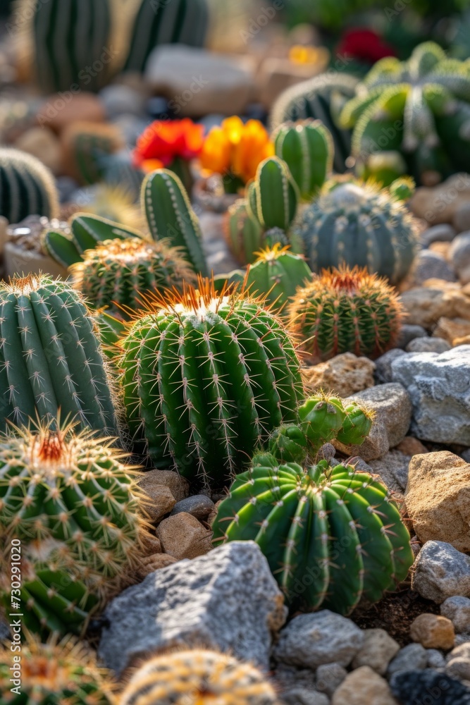 A cactus garden A cactus garden