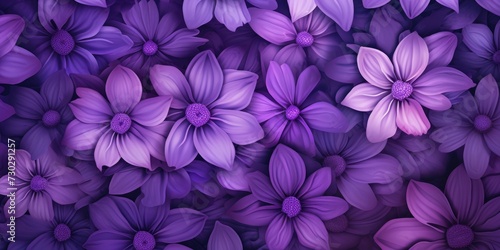 Beautiful collage background of purple flowers © Creative Canvas