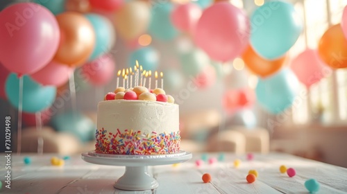 A cheerful birthday banner adorning a room filled with laughter